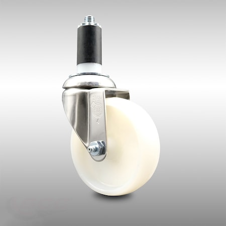 Service Caster 4 Inch 316SS Nylon Wheel Swivel 1-3/8 Inch Expanding Stem Caster SCC-SS316EX20S414-NYS-138